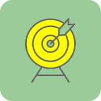 Target Filled Yellow Icon vector