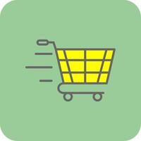 Cart Filled Yellow Icon vector