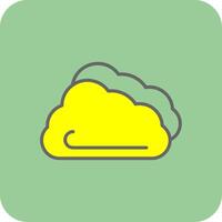 Cloud Filled Yellow Icon vector