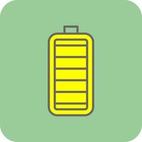 Battery Filled Yellow Icon vector