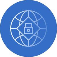 Global Security Flat Bubble Icon vector