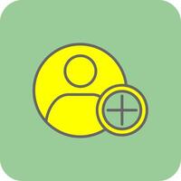 Add Filled Yellow Icon vector