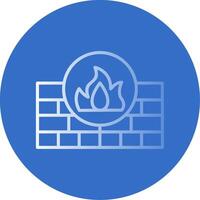 Firewall Flat Bubble Icon vector