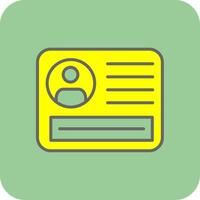 Pass Filled Yellow Icon vector