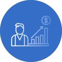 Commerce Career Flat Bubble Icon vector