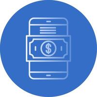 Mobile Payment Flat Bubble Icon vector