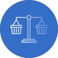 Commercial Law Flat Bubble Icon vector
