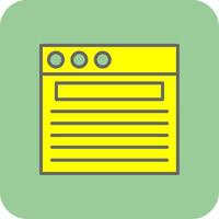 Web Filled Yellow Icon vector