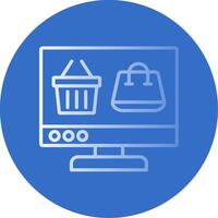 OnFlat Bubble Shopping Flat Bubble Icon vector