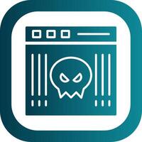 Malware Glyph Gradient Corner Icon vector