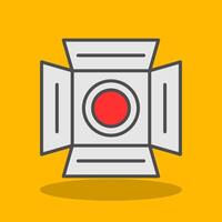 Spotlight Filled Shadow Icon vector