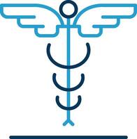 Medicine Line Blue Two Color Icon vector