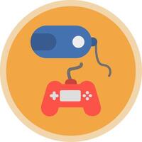 Vr Game Flat Multi Circle Icon vector