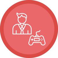 Gamer Line Multi Circle Icon vector