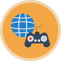 Gaming Flat Multi Circle Icon vector