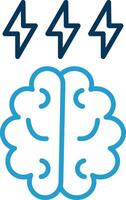 Brainstorm Line Blue Two Color Icon vector