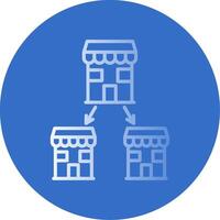 Chain Store Flat Bubble Icon vector