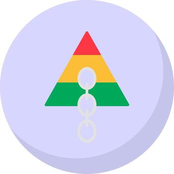 Link pyramide Flat Bubble Icon vector