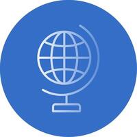 Global World Flat Bubble Icon vector