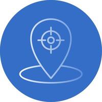 Geo Targeting Flat Bubble Icon vector