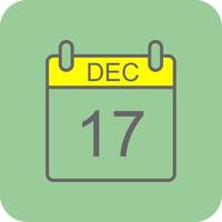 December Filled Yellow Icon vector