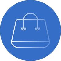 Shopping Bag Flat Bubble Icon vector