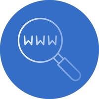 Keyword Research Flat Bubble Icon vector