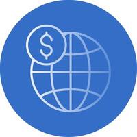 Global Business Flat Bubble Icon vector