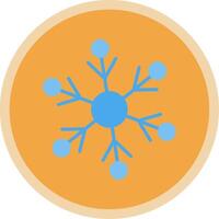 Snowflakes Flat Multi Circle Icon vector