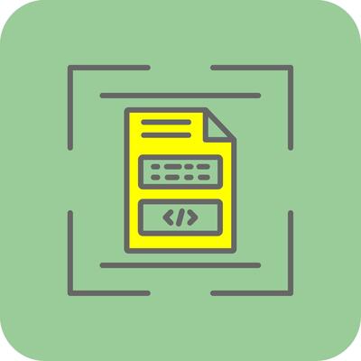 Document Scan Glyph Gradient Corner Icon