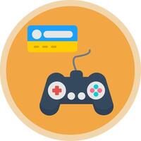 Gaming Console Flat Multi Circle Icon vector