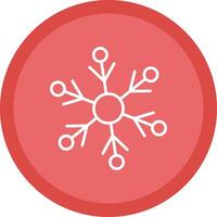 Snowflakes Line Multi Circle Icon vector