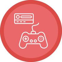 Gaming Console Line Multi Circle Icon vector