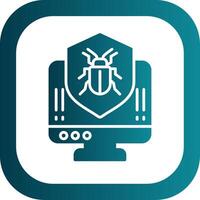 Anti Virus Shield Glyph Gradient Corner Icon vector