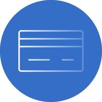 Credit Card Flat Bubble Icon vector