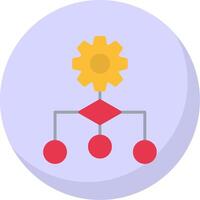 Algorithm Flat Bubble Icon vector