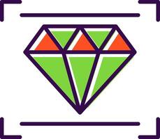 Diamond filled Design Icon vector