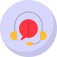 Customer Service Flat Bubble Icon vector