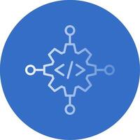 Code Management Flat Bubble Icon vector