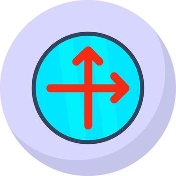 intersecarse plano burbuja icono vector