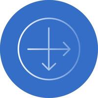 Intersect Flat Bubble Icon vector