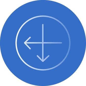 intersecarse plano burbuja icono vector