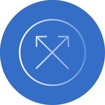 intersecarse plano burbuja icono vector