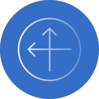 intersecarse plano burbuja icono vector