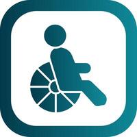 Disability Glyph Gradient Corner Icon vector