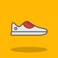 zapatilla de deporte lleno sombra icono vector