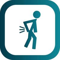 Chronic Pain Glyph Gradient Corner Icon vector