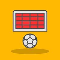 Football Goal Filled Shadow Icon vector