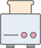 Toaster Line Filled Light Icon vector