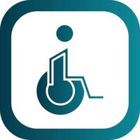 Handicaped Patient Glyph Gradient Corner Icon vector